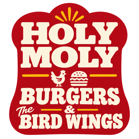 Holy Moly Burgers & The Bird logo