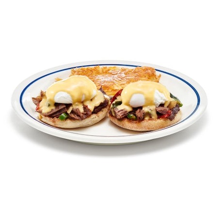 Spicy Poblano Eggs Benedict