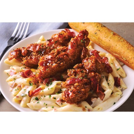 Four-Cheese Mac & Cheese with Honey Pepper Chicken Tenders